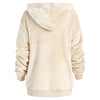 Dropped Shoulder Faux Fur Hoodie