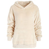 Dropped Shoulder Faux Fur Hoodie