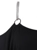 Printed Sleeve Cold Shoulder Chains Tee
