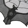 Halloween Decor Haunted House Gothic Black Lace Spider Web  Curtains