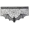 Halloween Decor Haunted House Gothic Black Lace Spider Web  Curtains