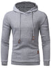 Applique Solid Long Sleeve Hoodie