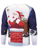 Santa Print Christmas Pullover Sweatshirt
