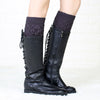 Women Winter Handmade Flower Knitted Middle Warm Boot Socks for Girls
