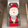Father Christmas Toilet Seat Cover Rug Set for Home Hotel Decoration