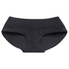 Low Waist Solid Color Padded Seamless Hipster Underwear Push Up Women Briefs