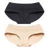Low Waist Solid Color Padded Seamless Hipster Underwear Push Up Women Briefs