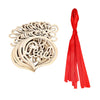 6PCS Wooden Christmas Ornaments Crafts Laser Hollowed Pendants