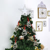 6PCS Wooden Christmas Ornaments Crafts Laser Hollowed Pendants