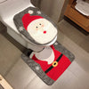 Father Christmas Toilet Seat Cover Rug Set for Home Hotel Decoration