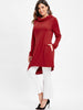 Cowl Neck Asymmetrical Pullover T Shirt