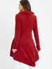 Cowl Neck Asymmetrical Pullover T Shirt