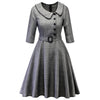 Peter Pan Collar Plaid Vintage Dress