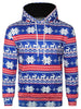 Allover Snowflake Print Big Pocket Hoodie