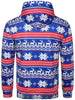 Allover Snowflake Print Big Pocket Hoodie