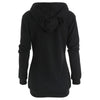 Black Cat Hoodie with Zipper Kangaroo Pocket