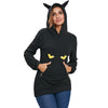 Black Cat Hoodie with Zipper Kangaroo Pocket