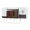 Wall Mounted Toothbrush Holder Automatic Toothpaste Dispenser Bathroom Shelf