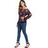 Halloween Pumpkin Print Skew Neck Sweatshirt