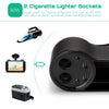 ZEEPIN C15 Multi-use Car Seat Gap Storage Box Voltage Display 2 Cigar Lighters