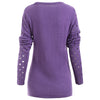 Holes Keyhole Cut Front Sweater