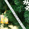 2m x 10mm / 25mm Winter Christmas Snowflake Craft Ribbon Xmas Tree Decoration