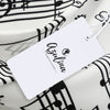 Vintage Boat Neck Sleeveless Belted A-line Women Note Print Dress