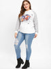 Plus Size Christmas Raglan Sleeve Hoodie