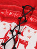 Christmas Vintage Elk Print Lace Up Flare Dress