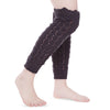 Openwork Wavy Side Faux Lace Knit Wool Warm Leg Sleeve Pile Socks