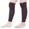 Openwork Wavy Side Faux Lace Knit Wool Warm Leg Sleeve Pile Socks