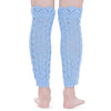 Openwork Wavy Side Faux Lace Knit Wool Warm Leg Sleeve Pile Socks