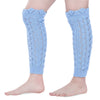 Openwork Wavy Side Faux Lace Knit Wool Warm Leg Sleeve Pile Socks