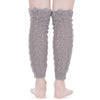 Openwork Wavy Side Faux Lace Knit Wool Warm Leg Sleeve Pile Socks