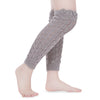 Openwork Wavy Side Faux Lace Knit Wool Warm Leg Sleeve Pile Socks