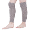 Openwork Wavy Side Faux Lace Knit Wool Warm Leg Sleeve Pile Socks