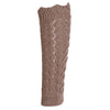 Openwork Wavy Side Faux Lace Knit Wool Warm Leg Sleeve Pile Socks
