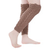 Openwork Wavy Side Faux Lace Knit Wool Warm Leg Sleeve Pile Socks