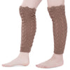 Openwork Wavy Side Faux Lace Knit Wool Warm Leg Sleeve Pile Socks