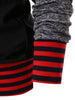 Stripe Slash Neck Color Block Pullover