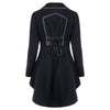 Back Lace Up Longline High Low Coat