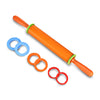 Non-stick Silicone Rolling Pin Dough Roller with adjustable Thickness Rings