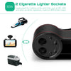 AutoLover C15 Car Seat Gap Storage Box with Voltage Display / 2 Cigar Lighters