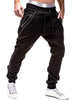Zip Embellished Casual Sport Jogger Men Pants