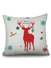 4PCS Christmas Snowman Elk Gift Printed Pillowcases