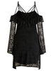 Strappy Cold Shoulder Lace Dress