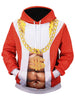 Golden Chain Muscle Print Christmas Hoodie