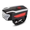 2599 Bicycle Headlight Bike Horn USB Charging Front Light with Anti-theft Alarm