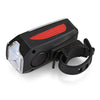 2599 Bicycle Headlight Bike Horn USB Charging Front Light with Anti-theft Alarm