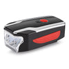 2599 Bicycle Headlight Bike Horn USB Charging Front Light with Anti-theft Alarm